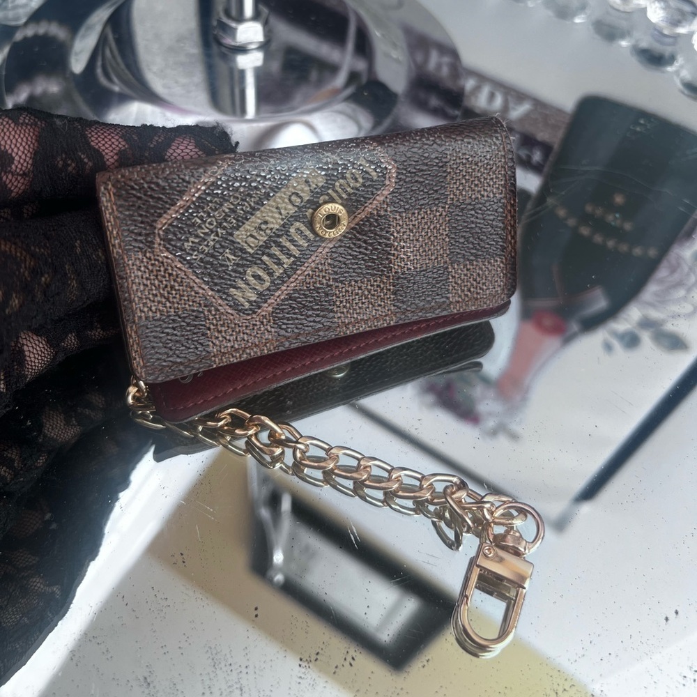Louis Vuitton Damier Label Collection Multicle N63082 4 Key Case